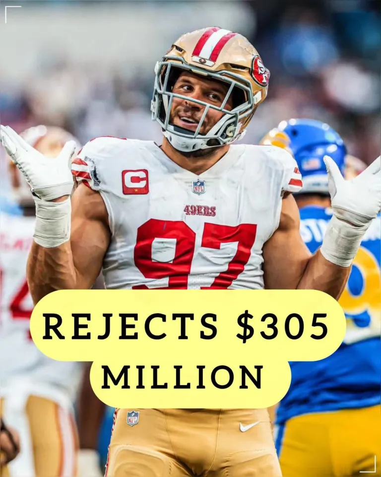 49ers Star Nick Bosa Rejects $305 Million NIL Offer from the Buffalo Bills: “My Loyalty Lies with San Francisco 49ers”….. see more….
