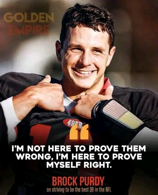 BROCK PURDY: Sends a message to the NFL heading into 2025 NFL Season. In a recent interview, Brock Purdy emphasized his unwavering internal motivation, stating that he strives to be the best player on the team and in the league, not to prove doubters wrong. He also expressed his faith and how it helps him stay calm and focused amidst the chaos of a game, quoting Psalm 23.