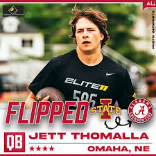 Alabama Stuns the Big 12: Crimson Tide Secures Four-Star Quarterback Jett Thomalla in Pivotal Flip