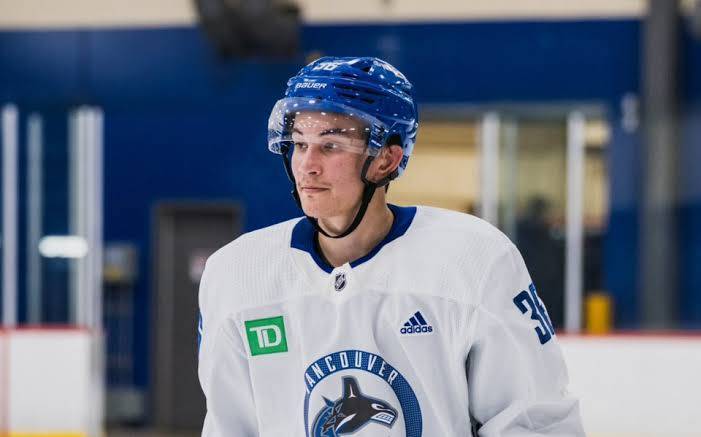 “Try To Be A Leader And Try To Set The Tone For The Other Guys Here”: Aiden Celebrini Discusses His Third Vancouver Canucks Development Camp…