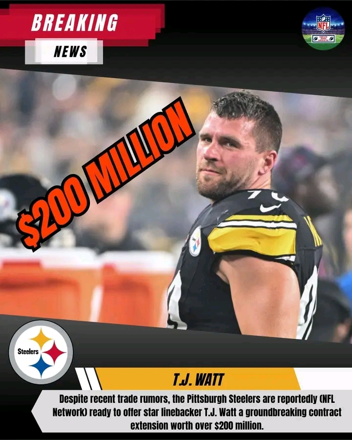 BREAKING NEWS: Steel Curtain Gets Stronger: Steelers Preparing Groundbreaking $200M Extension for T.J. Watt Amid Trade Rumors