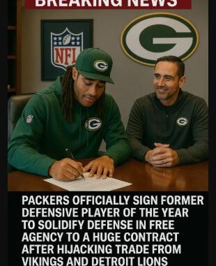 DONE DEAL: Packers Officially Sign Former Defensive Player of the Year to Solidify Defense In Free Agency to a Huge Contract after Hijacking Trade From Vikings and Detroit Lions