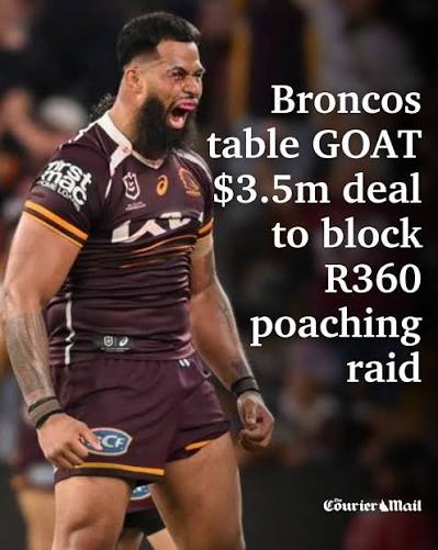 The Brisbane Broncos have reportedly tabled a whopping $3.5 million offer to Payne Haas in an attempt to keep the Star…